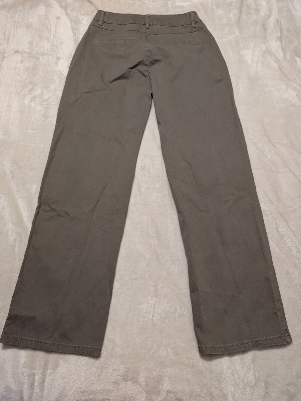 Flamingals Mid-rise Solid Seam Front Straight Leg Pants NWT Women's Medium - Picture 4 of 6